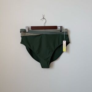 NEW Summersalt The Wrap High Leg High Rise Bikini Bottom Green Size 14